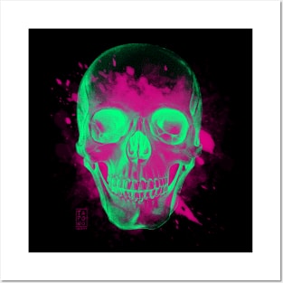 Neon Skull Posters and Art